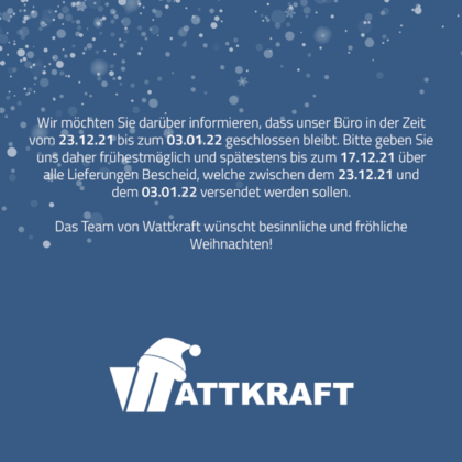 Weihnachten Wattkraft Öffnungszeiten