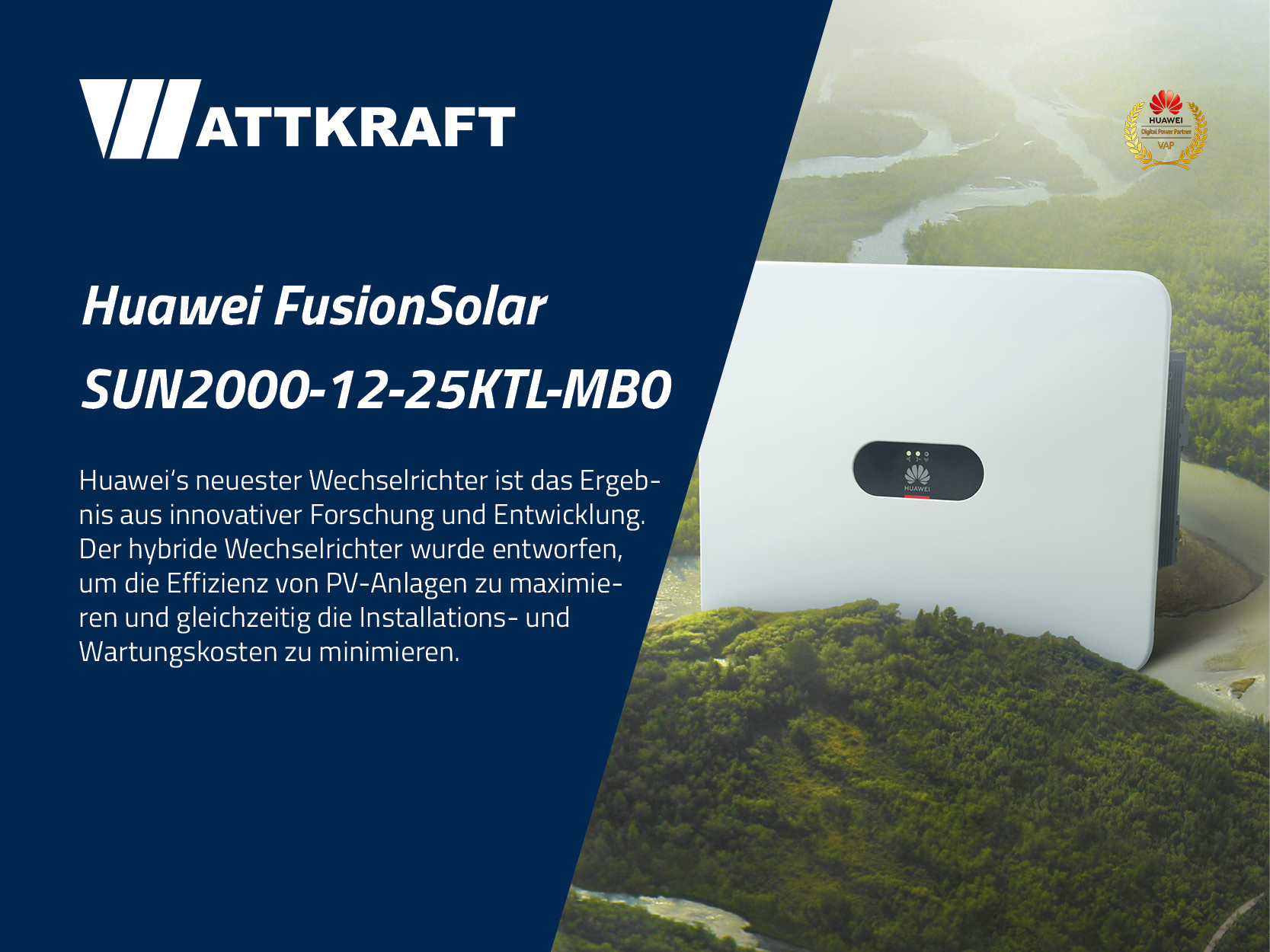 Smarte Energieumwandlung - wir prsentieren den SUN2000-12-25KTL-MB0 Wechselrichter von Huawei FusionSolar - Wattkraft Smarte Energieumwandlung - wir prsentieren den SUN2000-12-25KTL-MB0 Wechselrichter von Huawei FusionSolar - Wattkraft